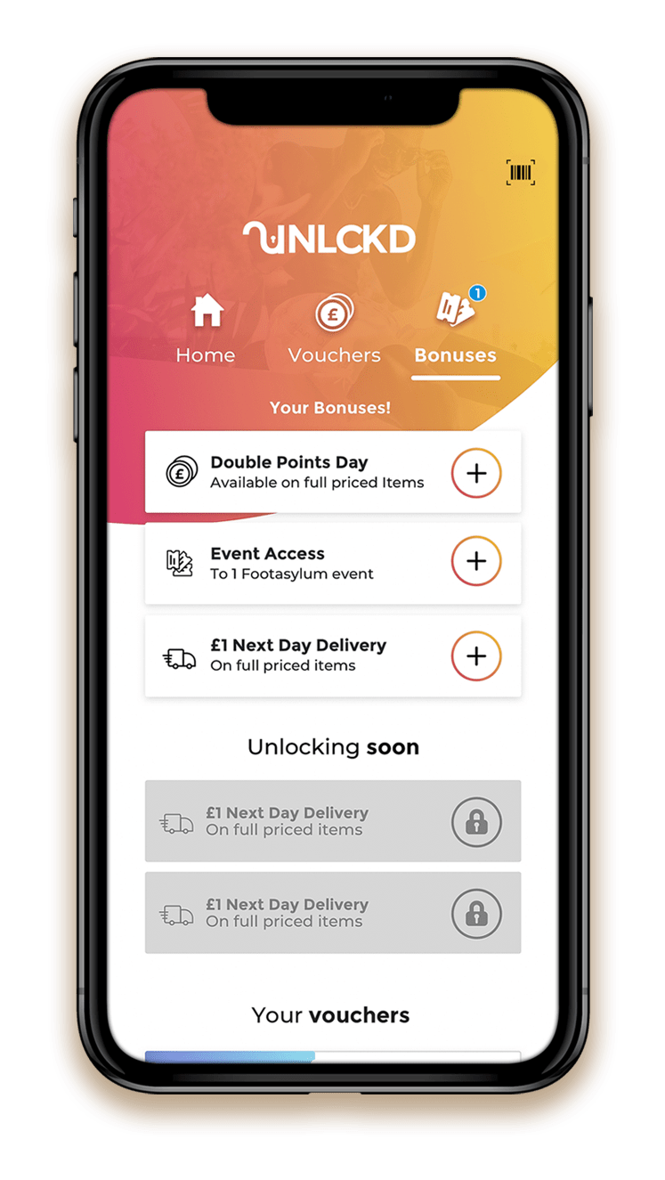 App screen showing rewards