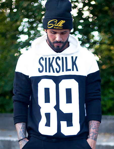 SIK SILK Cut and Sew Hooded Top