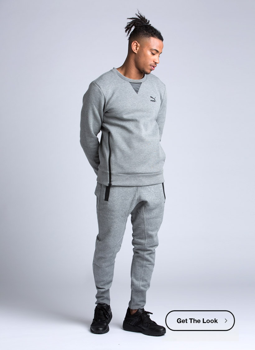 mens grey puma tracksuit