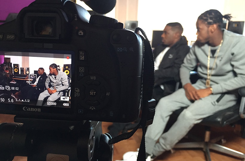 Krept and Konan on camera