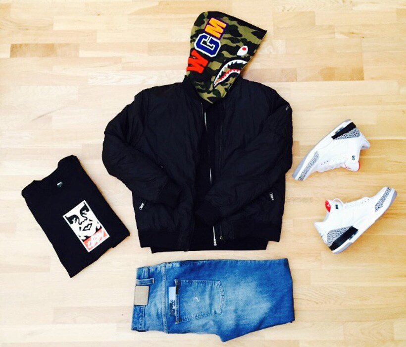 Kelvin Akinola outfit grid