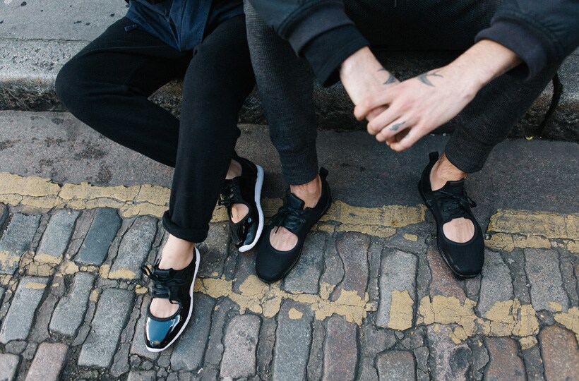 Cortica black sneakers couple
