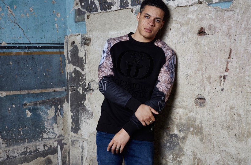 Glorious Gangsta contrast print jumper