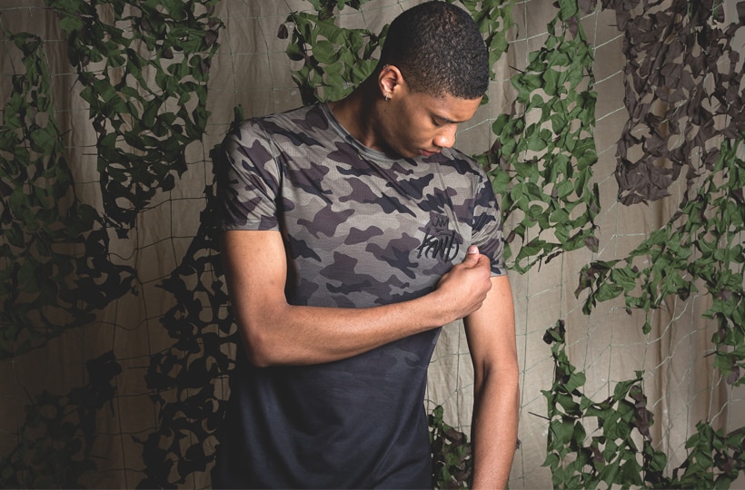 Camo fade print tee