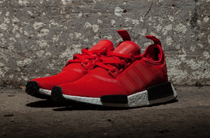 RED nmd knit shoe