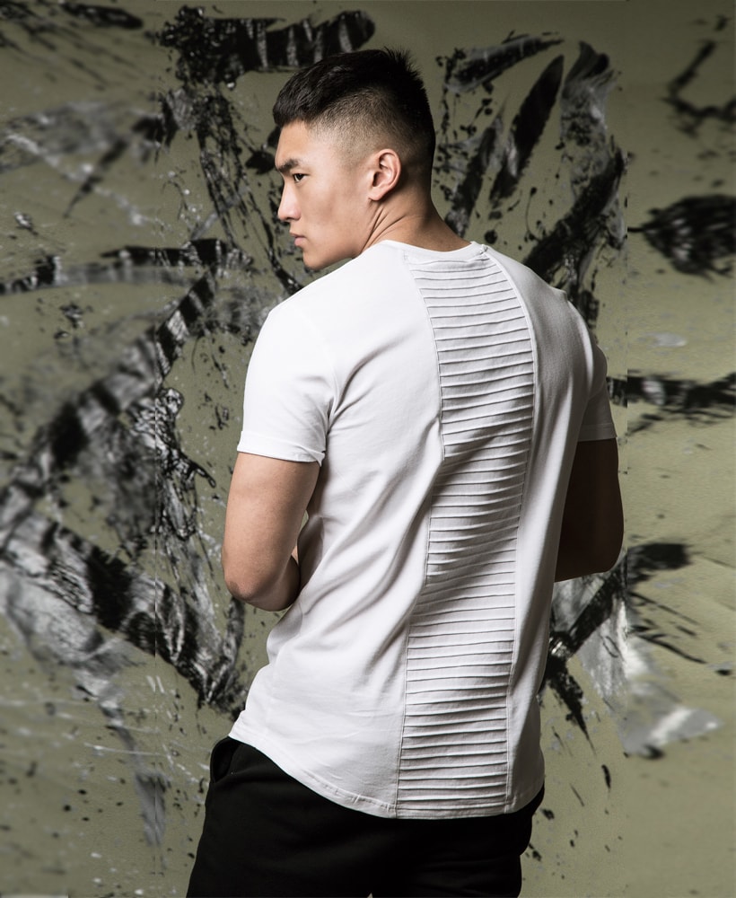 Panelled back tee