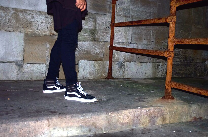 Side sneaker shot of TC