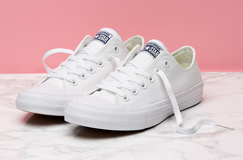 converse chuck taylor 2 white low