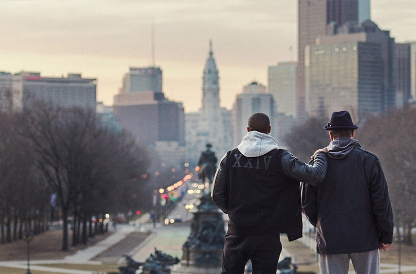 Creed and Rocky stairs scene