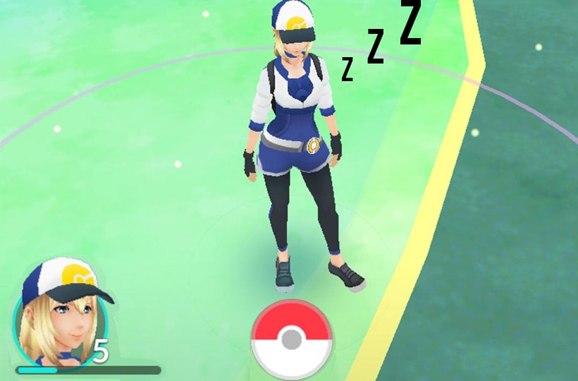 Standing still in Pokemon GO