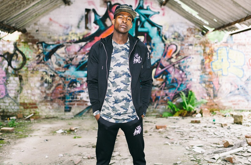 Camo green print cap shot