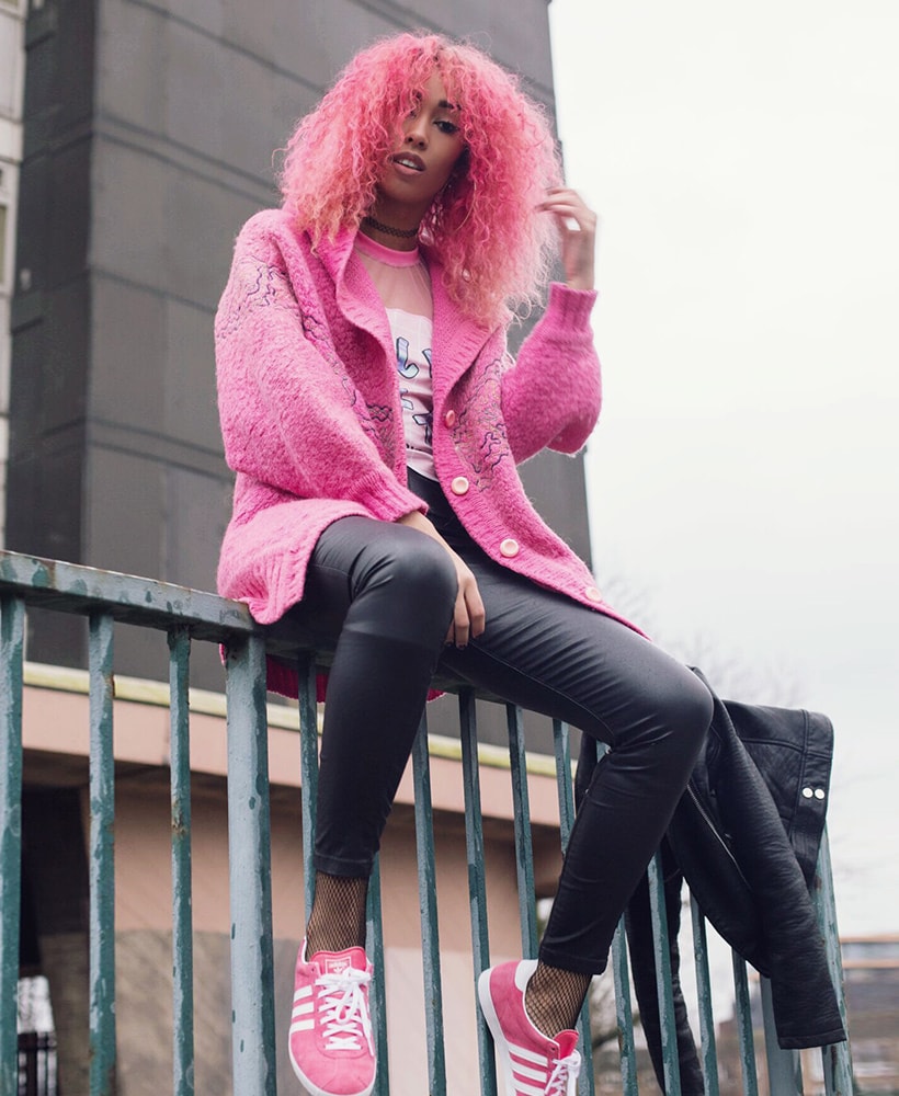 Snoochie Shy style pink jacket