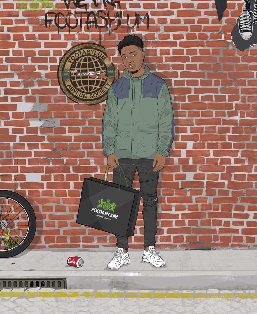 Green wind breaker drawing