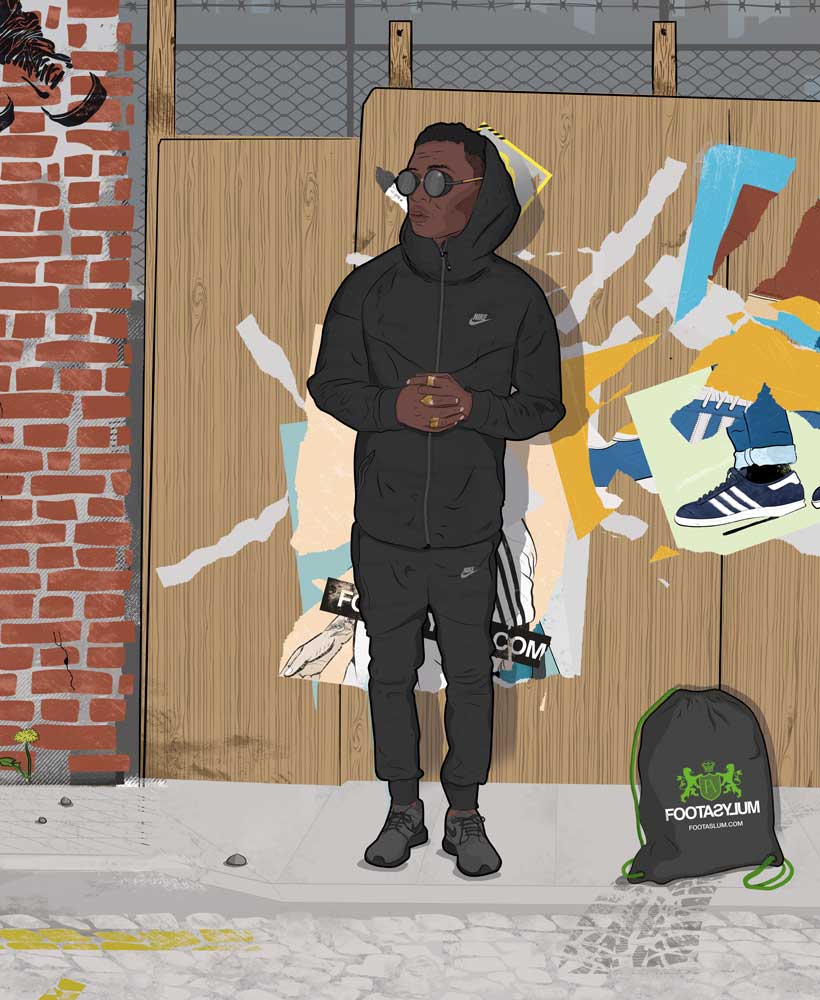 bruce draws tracksuit pic