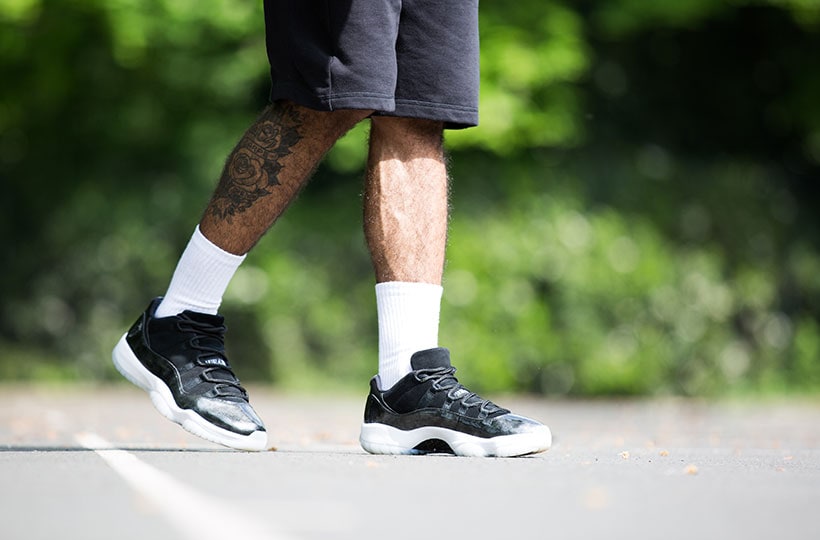 jordan 11 barons on feet