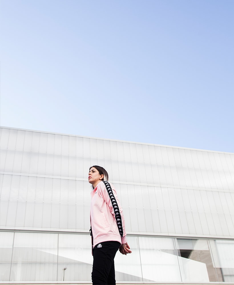 Natalia Infantes in Kappa tracksuit