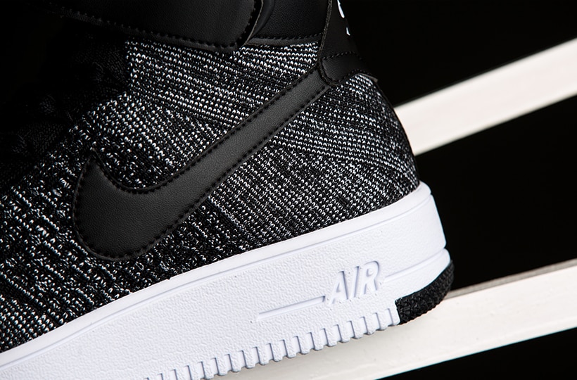 air force 1 mid flyknit oreo white