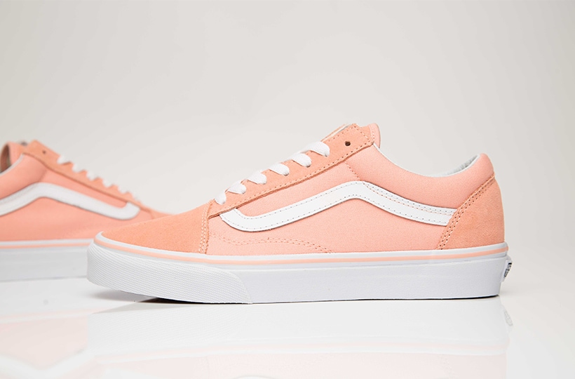 peach colored vans