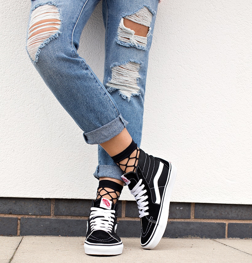 vans sk8 hi look