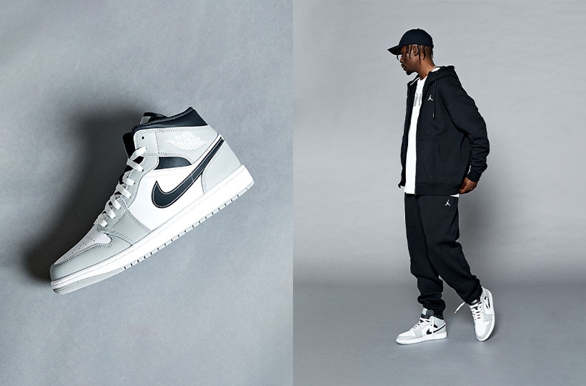 Launch: Air Jordan 1 Mid Smoke Grey Black | Jordan Launch