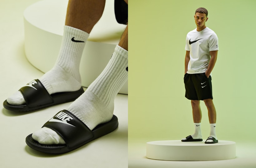 nike slippers with socks