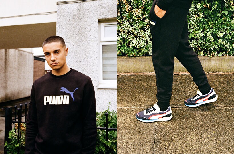puma rider on feet