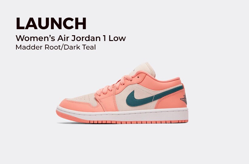 Launch: Women’s Air Jordan 1 Low Madder Root Dark Teal