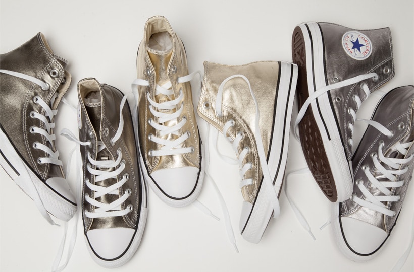 Brighten up your sneaker rotation with women's metallic Converse