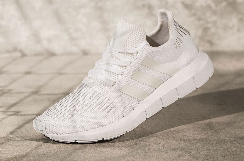 adidas originals white swift run trainers