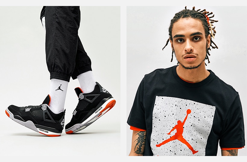 jordan 4 bred clothing