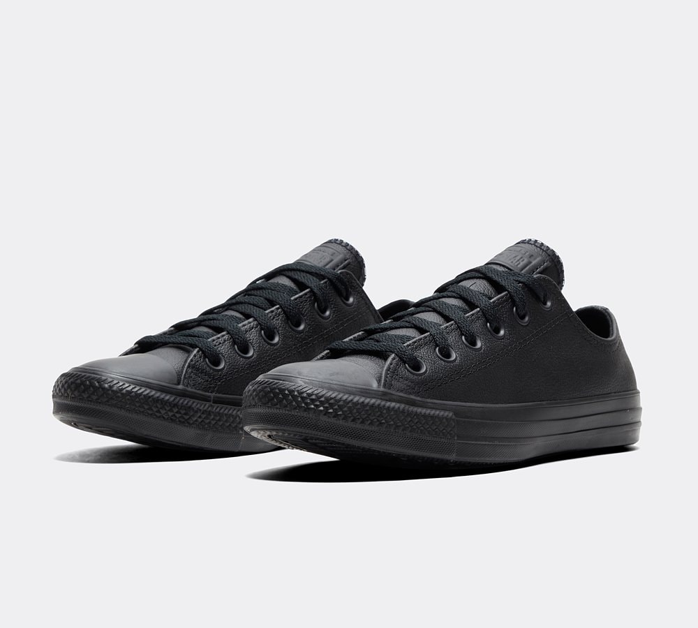 Converse black leather zip deals
