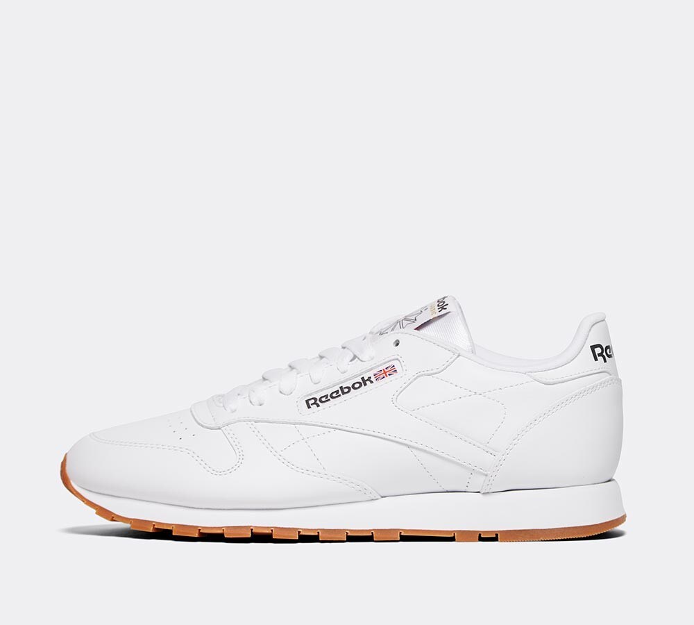 reebok classic leather white gum mens