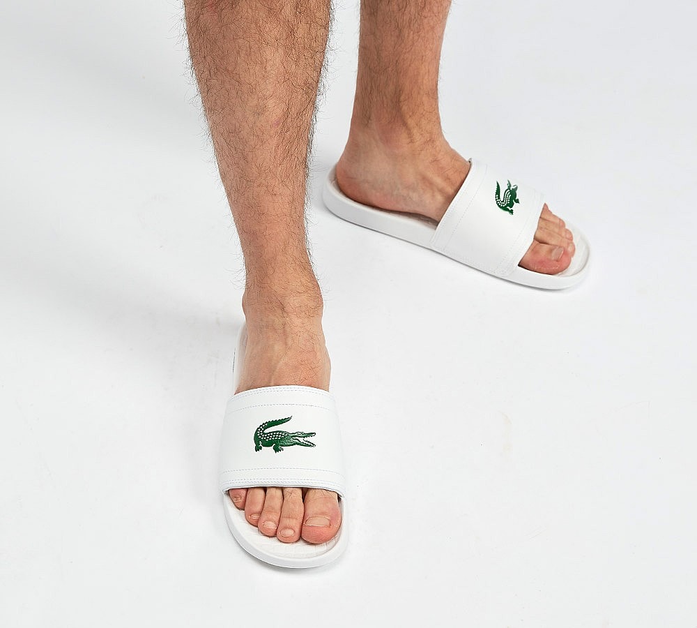 lacoste white sandals