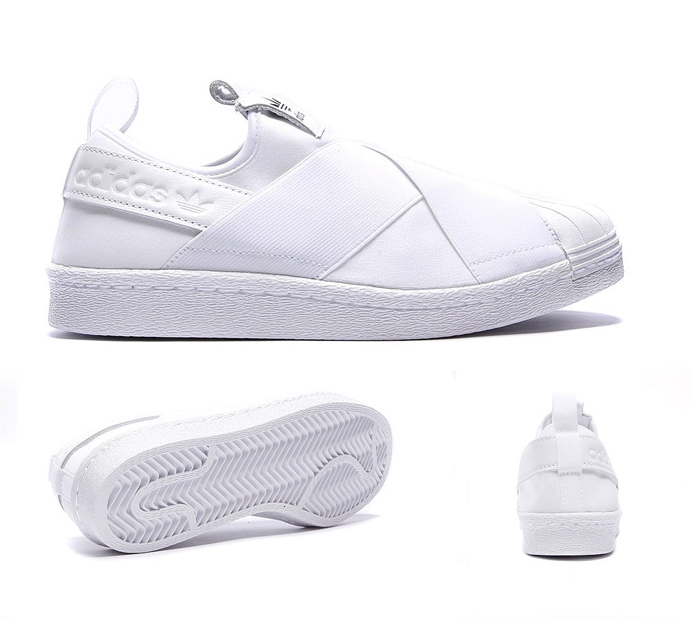 adidas Originals Womens Superstar Slip On Trainer | White | Footasylum