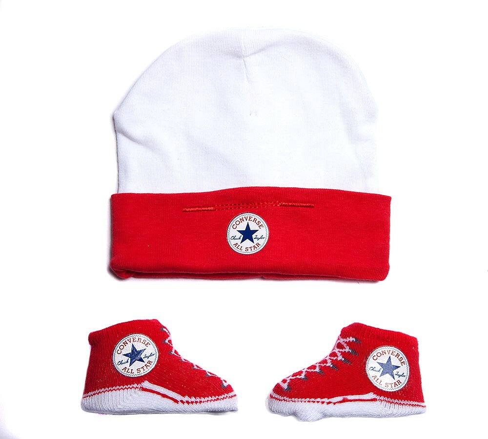 converse hat and bootie set