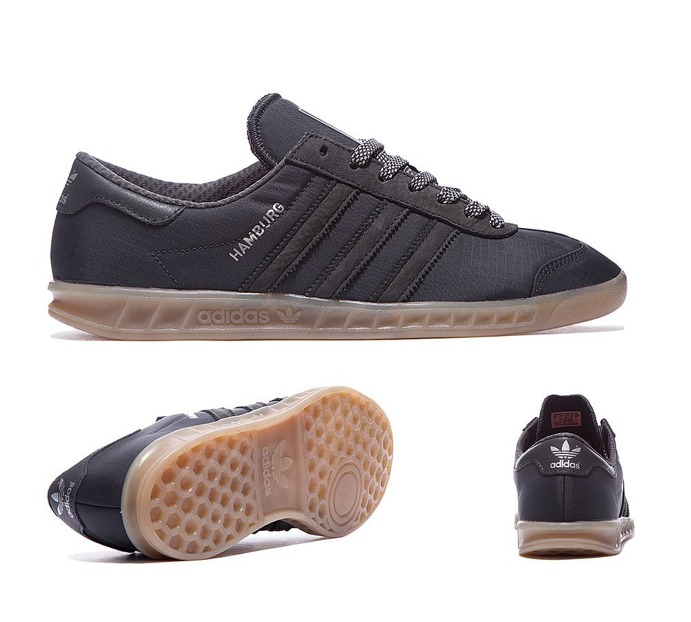 adidas Originals Hamburg Tech Trainer | Solid Grey / Gum | Footasylum