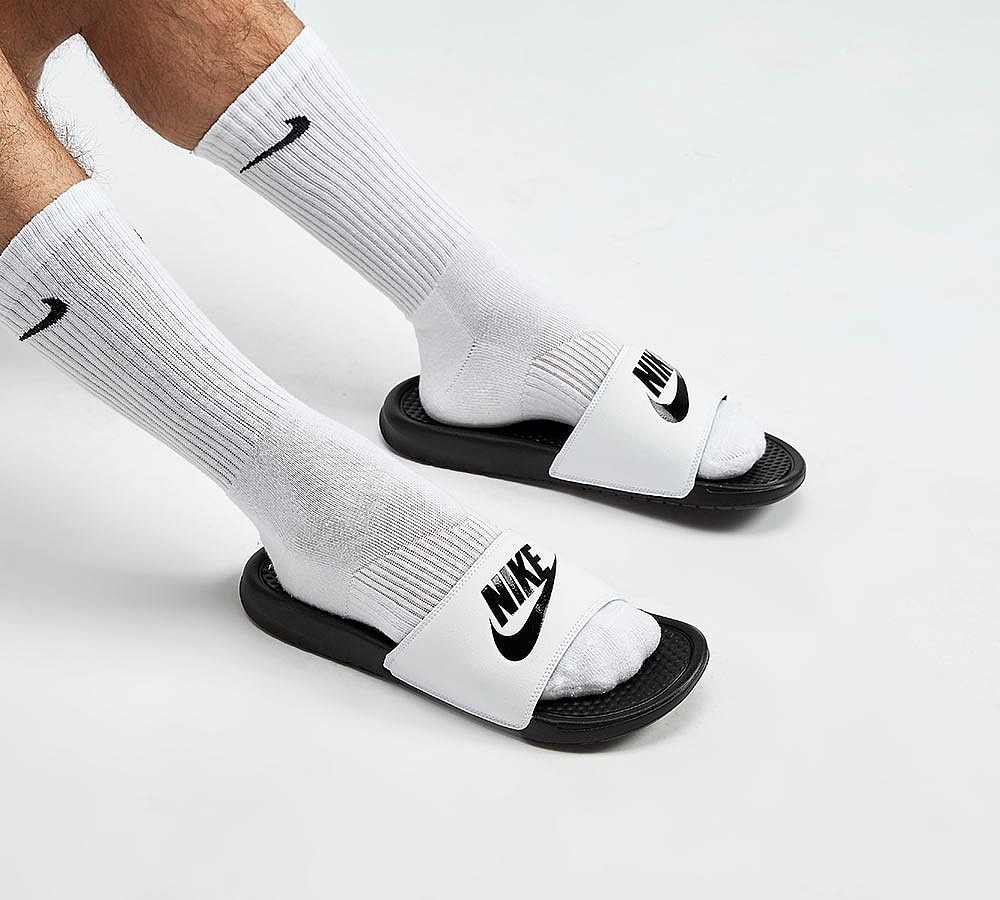 nike white slides