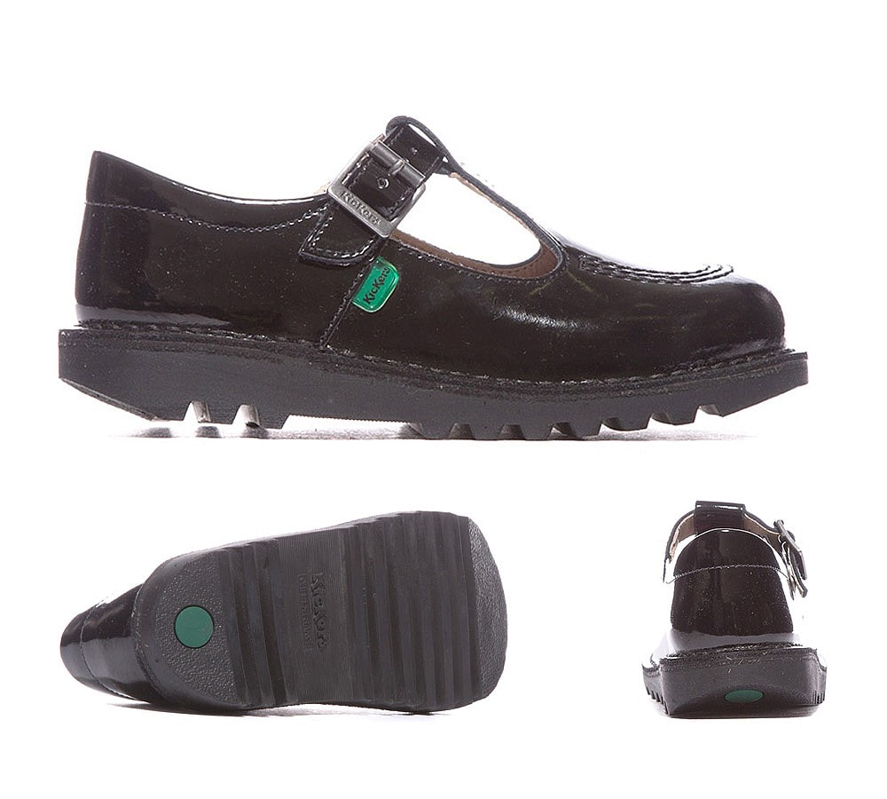 Kickers Nursery Kick T Shoe Patent Black Footasylum