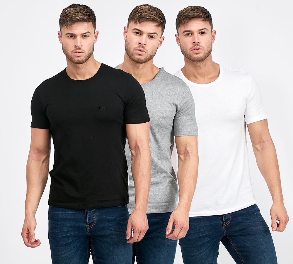 hugo boss 3 pack t shirts footasylum