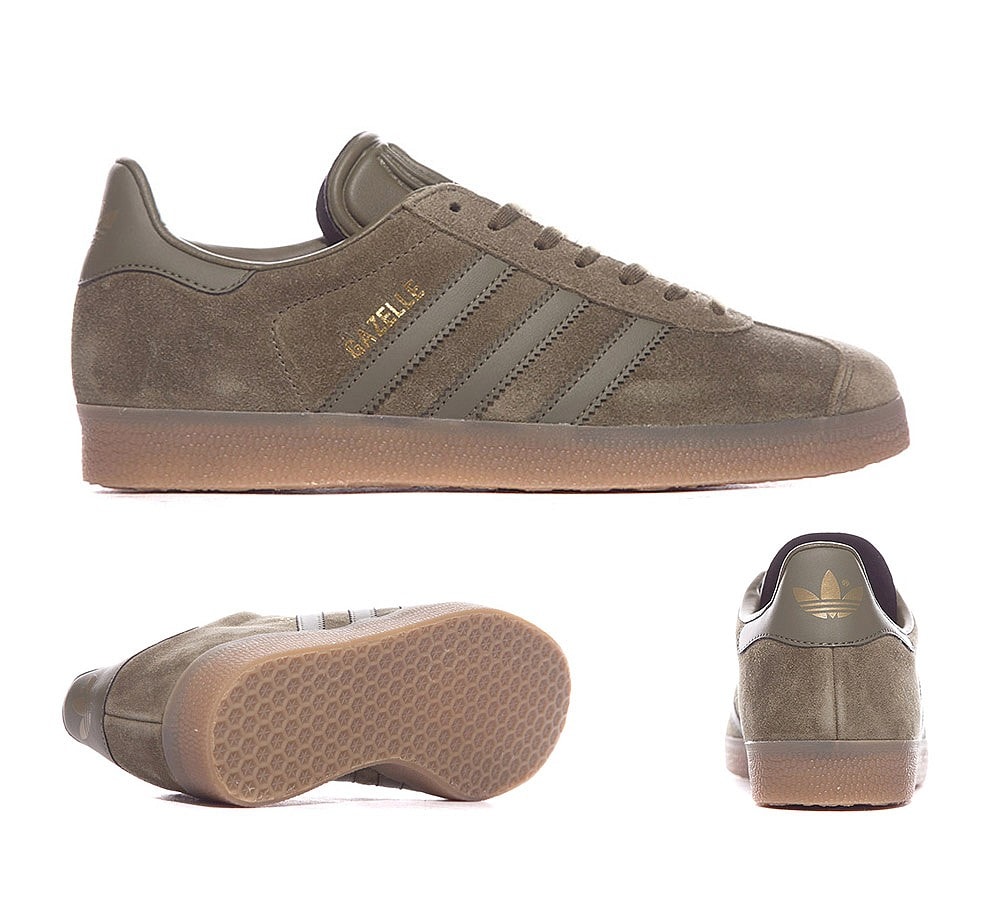 adidas Originals Womens Gazelle Trainer Olive Cargo / Gum Footasylum