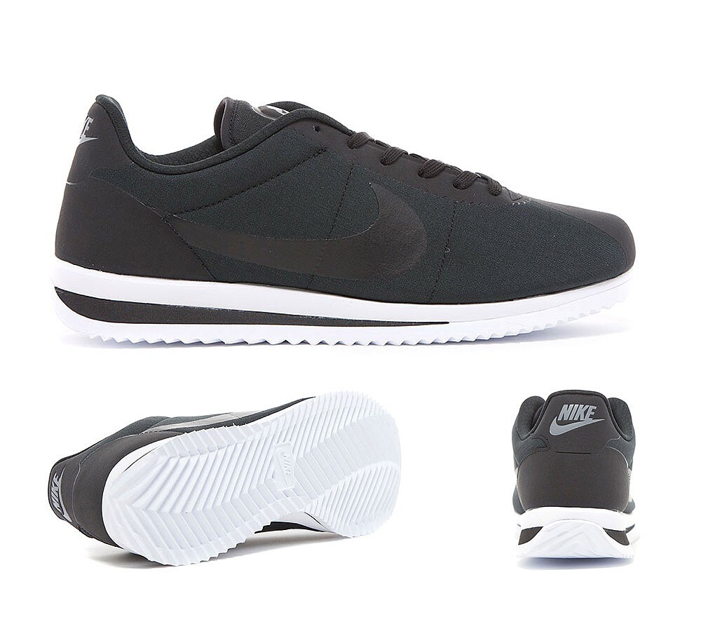 nike cortez black and gray
