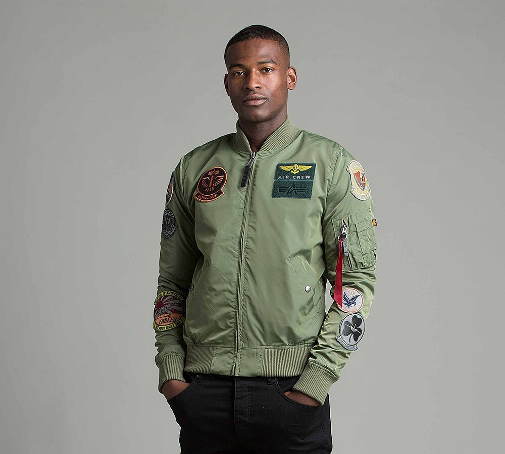 Alpha Industries MA1 Patch Bomber Jacket | Sage | Footasylum