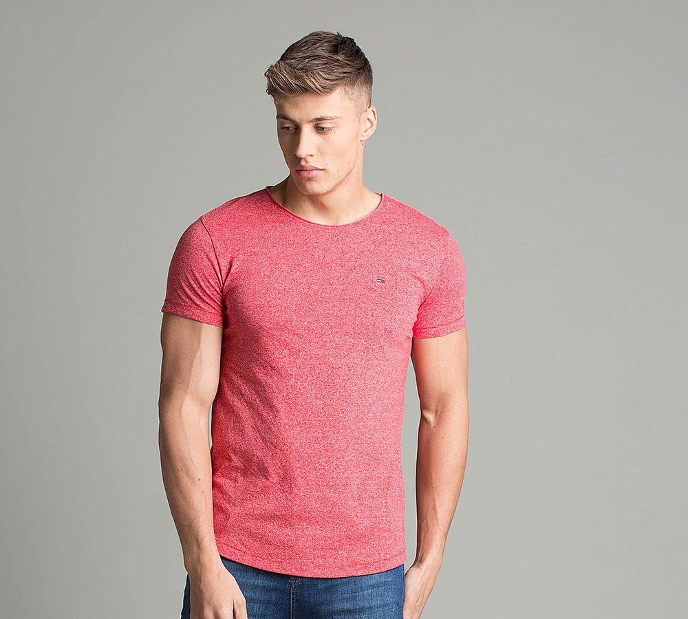 Tommy Hilfiger Denim Small Logo TShirt Jasper Red Footasylum