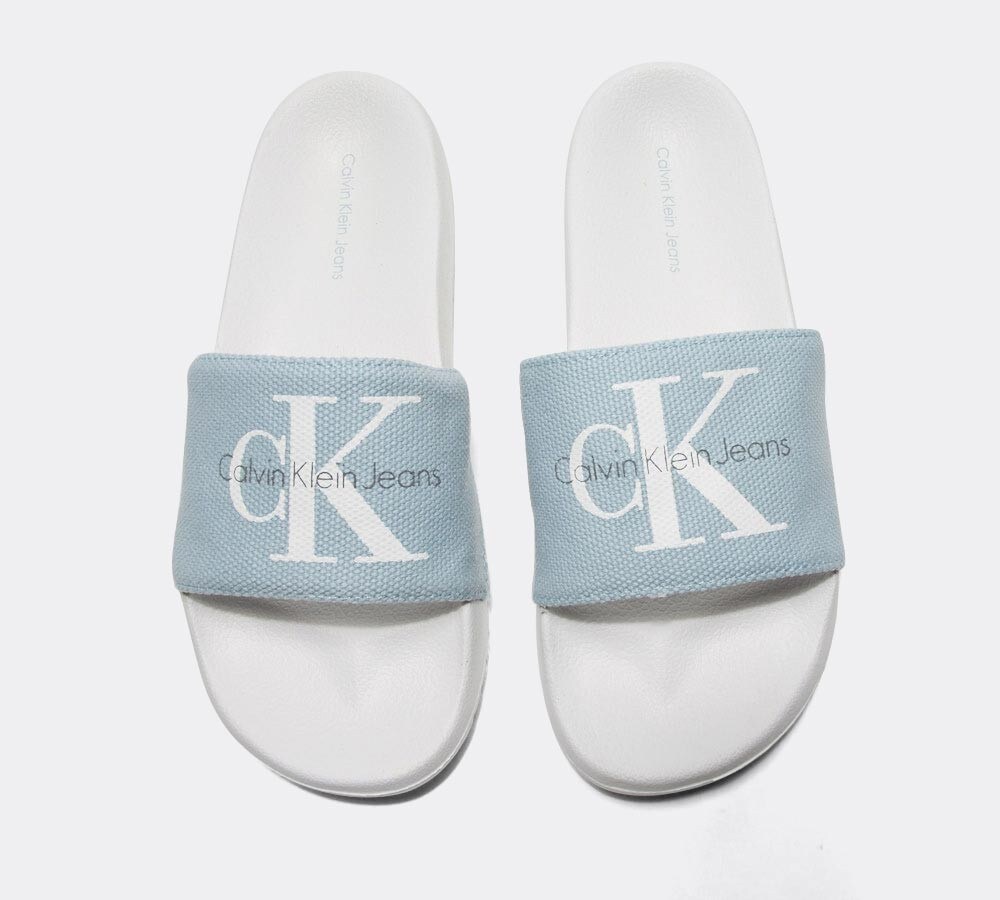 Calvin Klein Womens Chantal Heavy Canvas Slide Chambray Footasylum