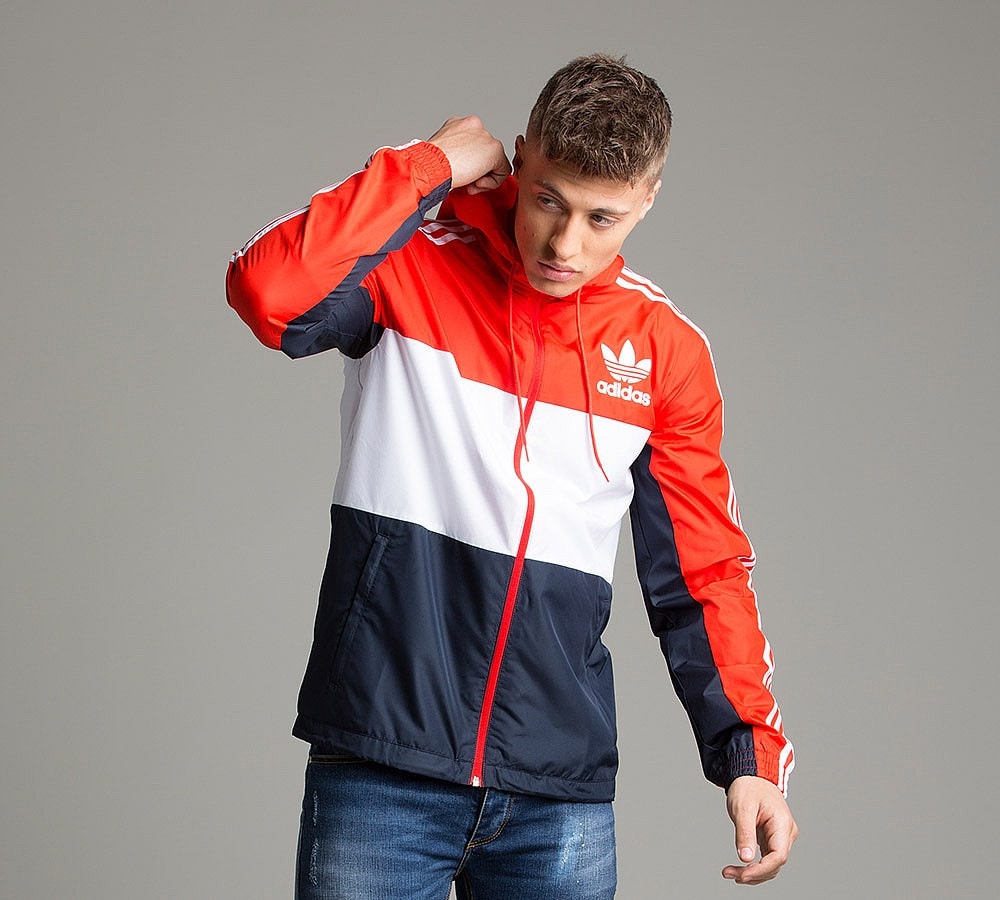 adidas Originals California Windbreaker | Red / White | Footasylum