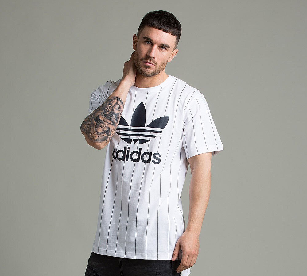 adidas Originals Tokyo Pinstripe TShirt White Footasylum