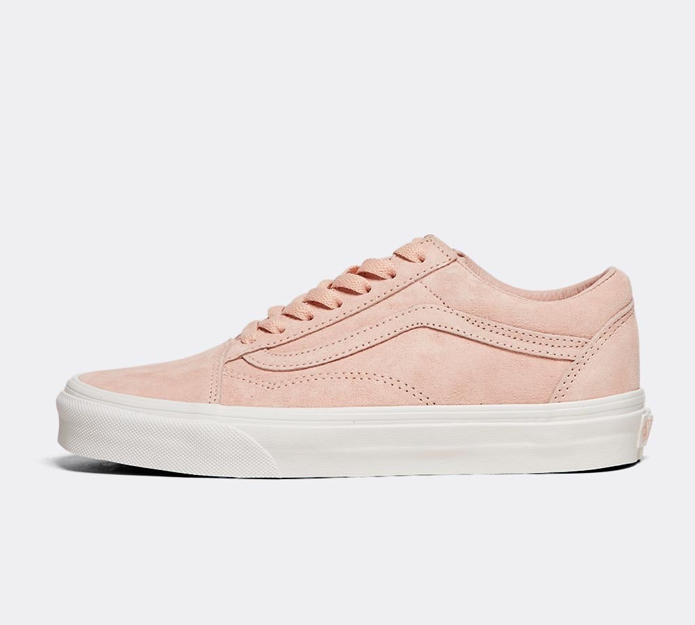 vans old skool trainer in white faux leather