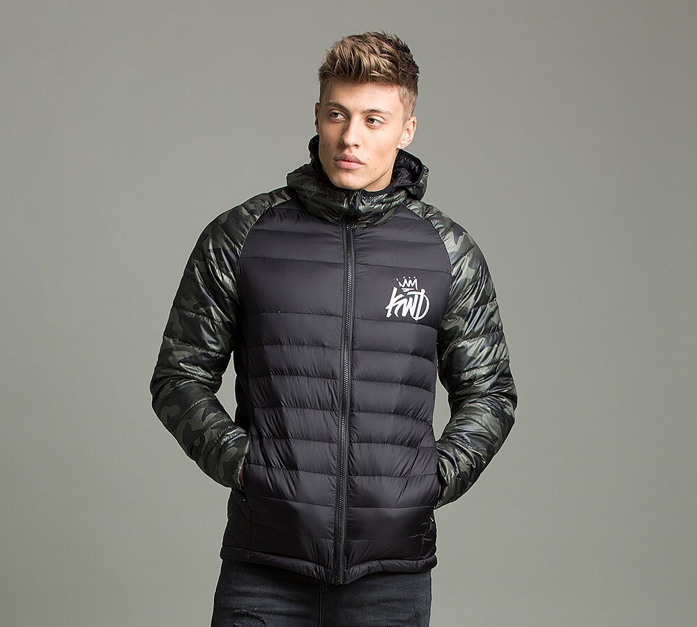 Kings Will Dream Tone Camo Puffer Jacket | Black | Footasylum