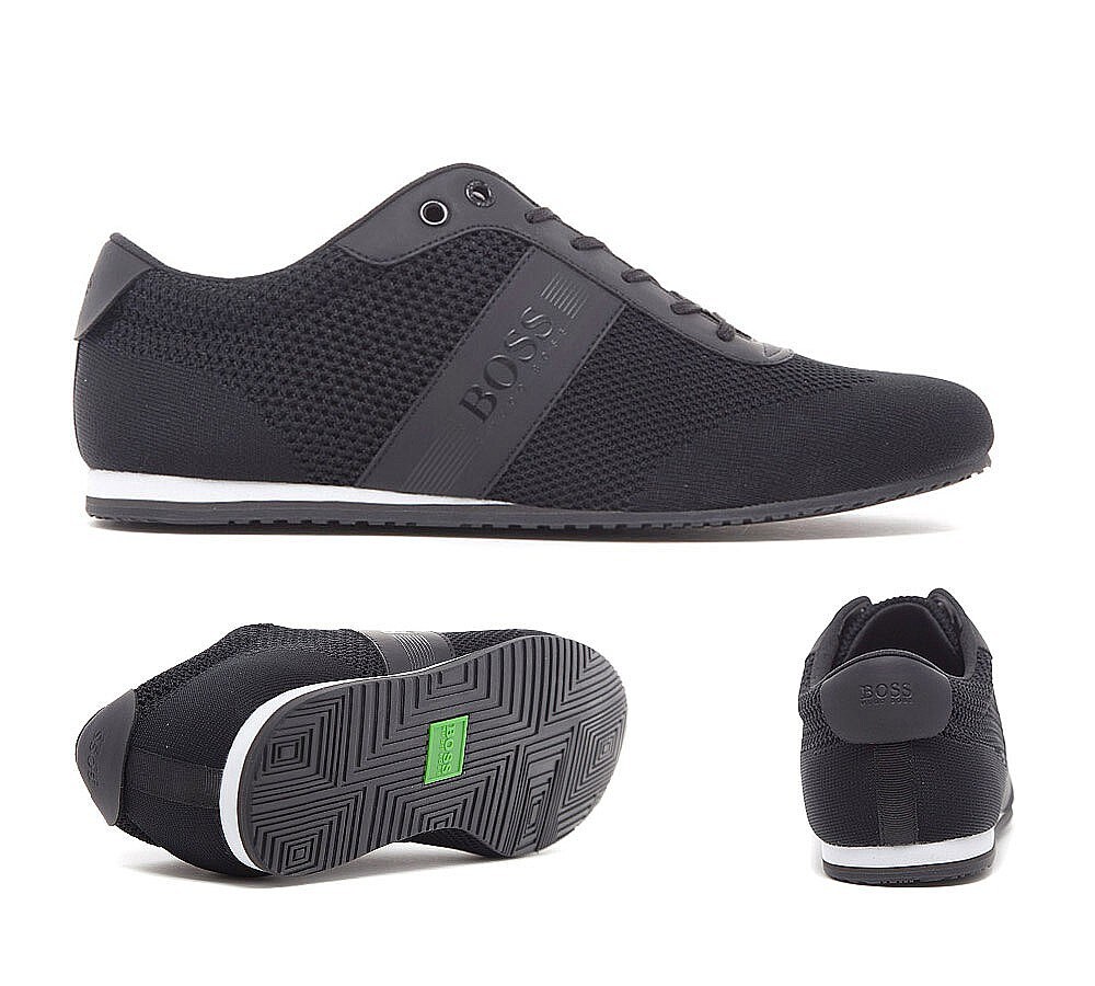 Hugo Boss Lighter Low Knit Trainer Black Footasylum