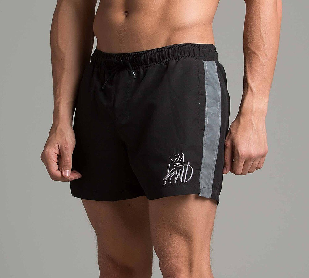 Kings Will Dream Merton Swim Short Black / Reflective Footasylum